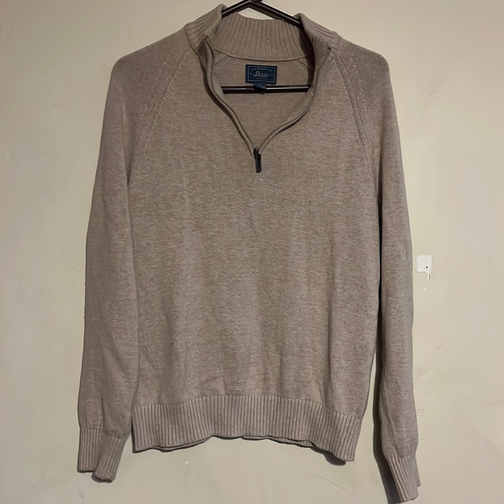 G. H. Bass half zipper cardigan sweater